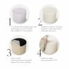 Großer Grauer Pouf Cozy 60x30